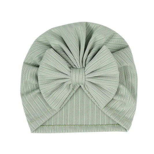 Baby bonnet Unisex Headband With Big Bow-Green