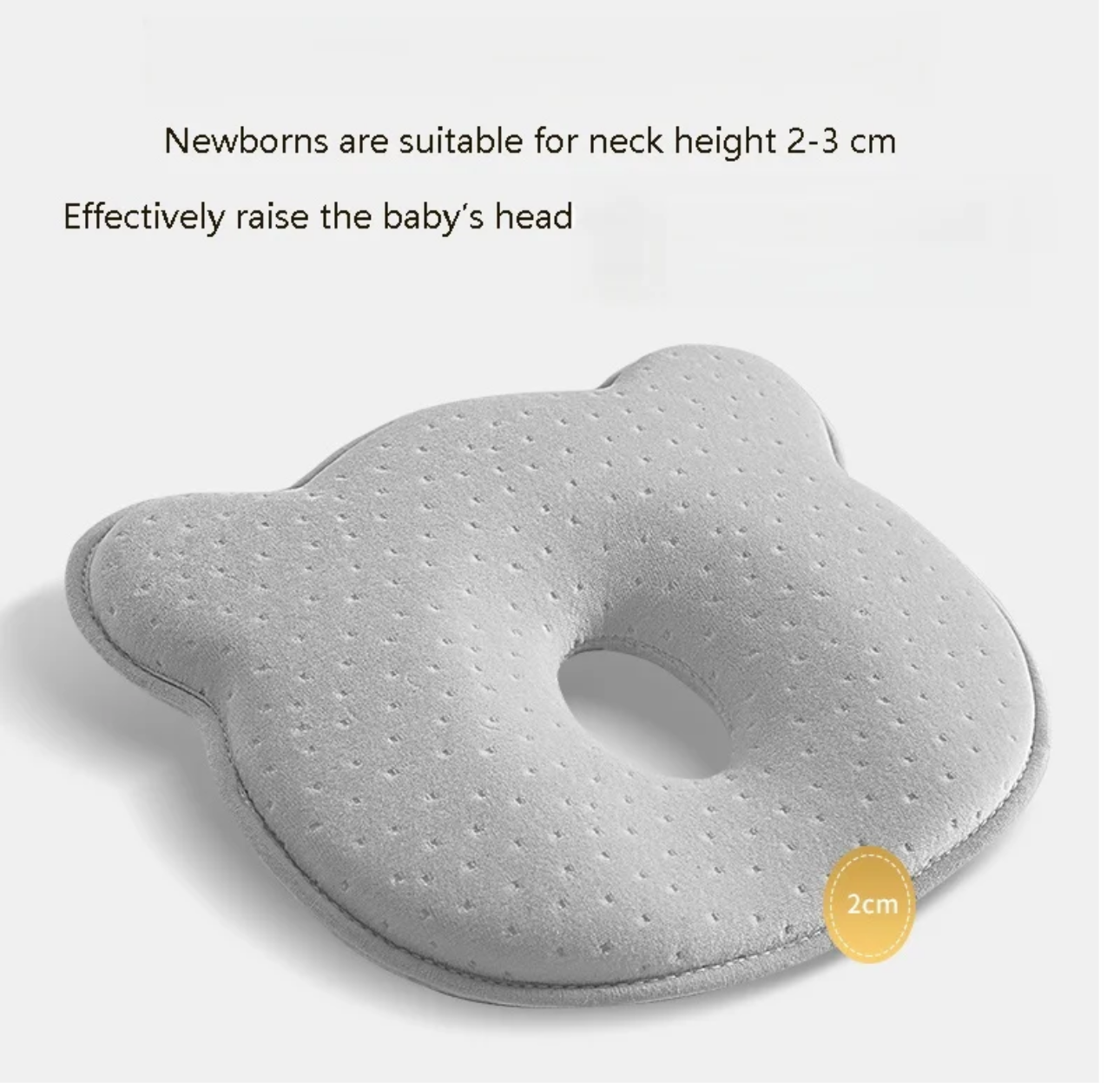 Flourishflawless Baby Product Breathable Cartoon Baby Pillow for Newborn - Neck height