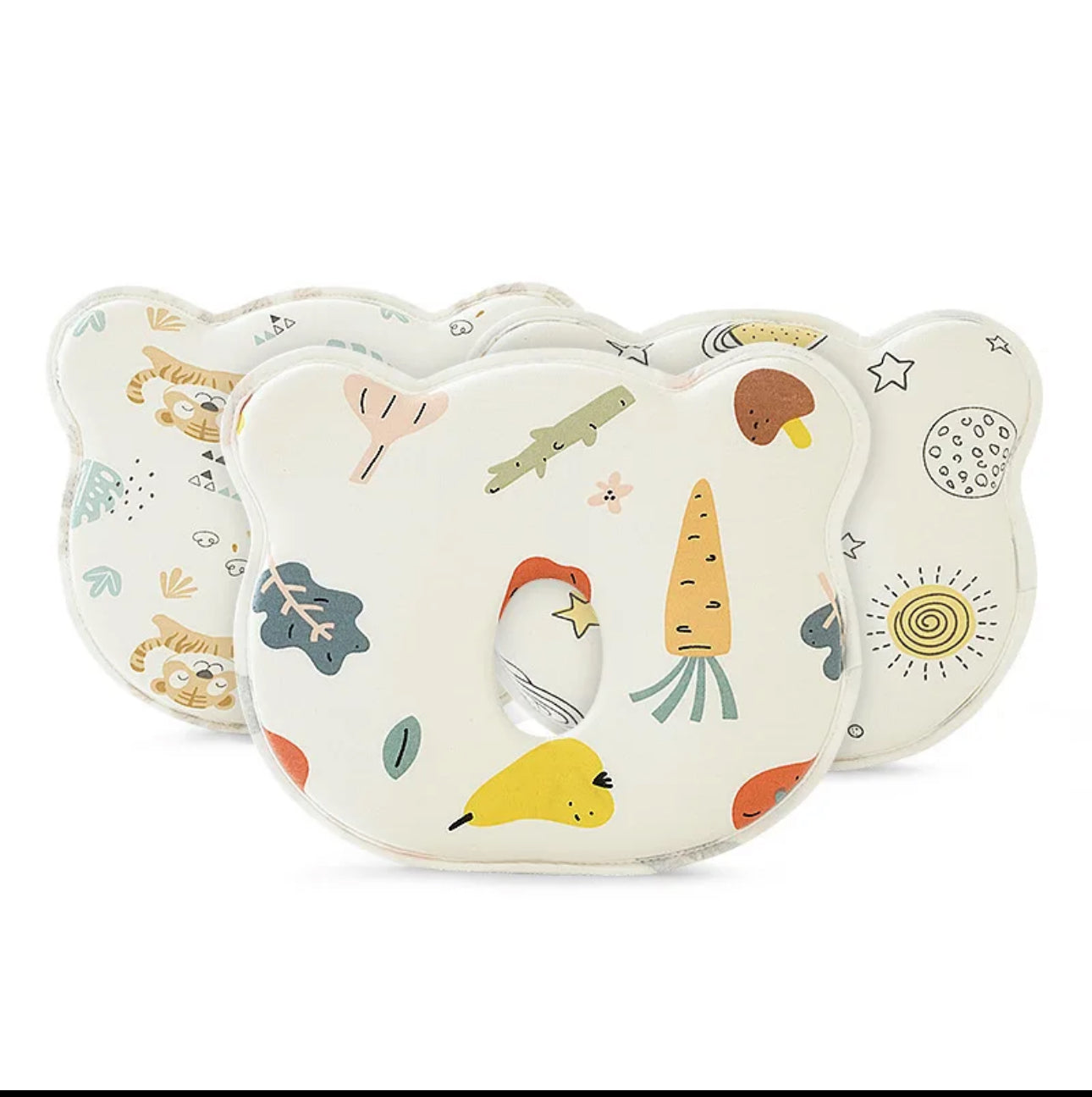 Flourishflawless Baby Product Breathable Cartoon Baby Pillow for Newborn -  Head Shape Pillow-front