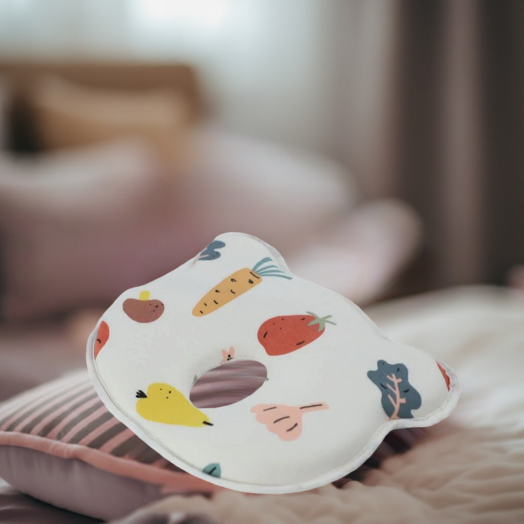 Flourishflawless Baby Product Breathable Cartoon Baby Pillow -fruits-Print