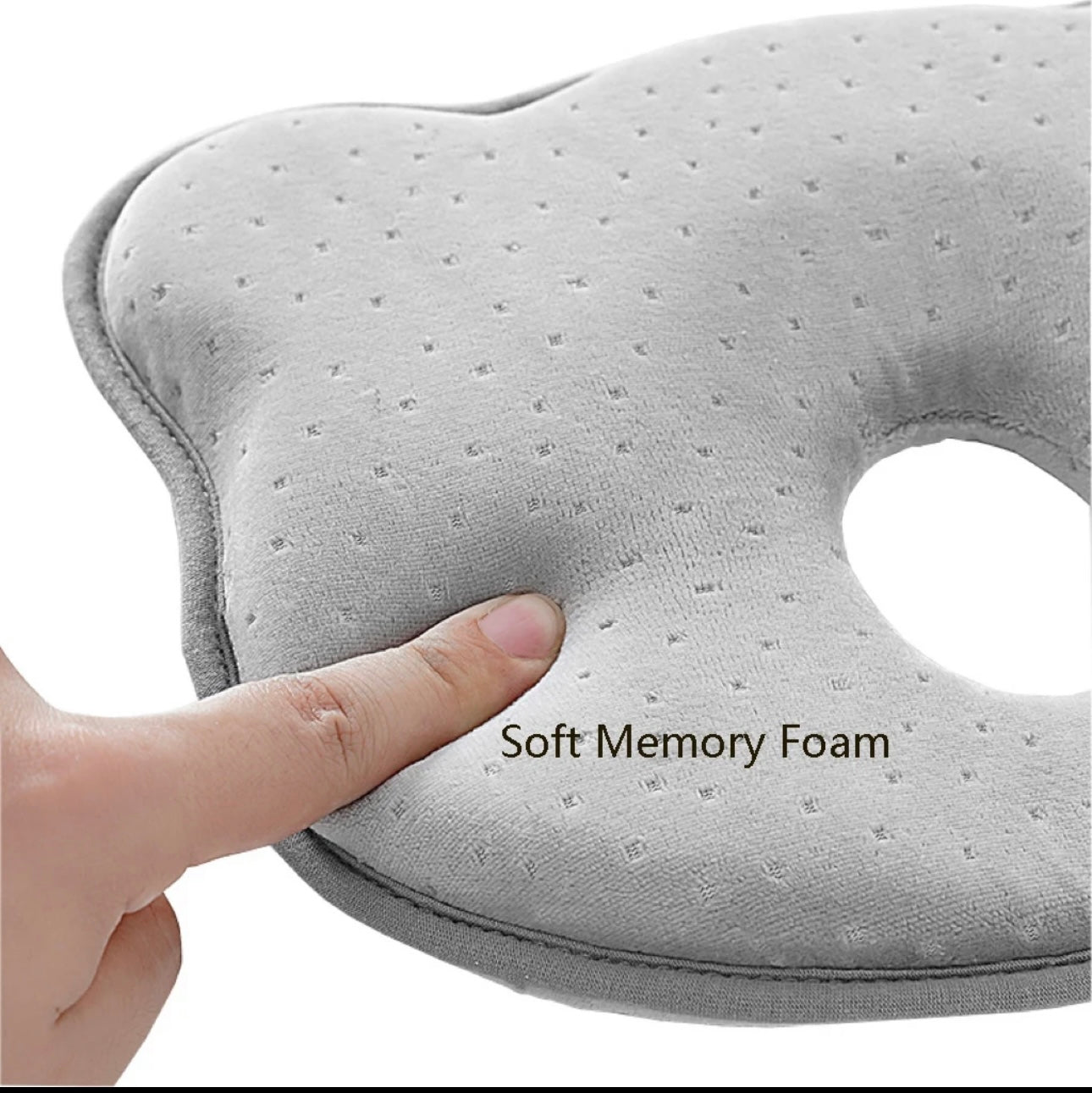 Flourishflawless Baby Product Breathable Cartoon Baby Pillow for Newborn -  Head Shape Pillow-soft memory